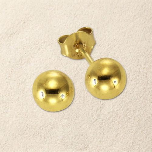 Ohrstecker kugel 333 gold - kugel, 6,5